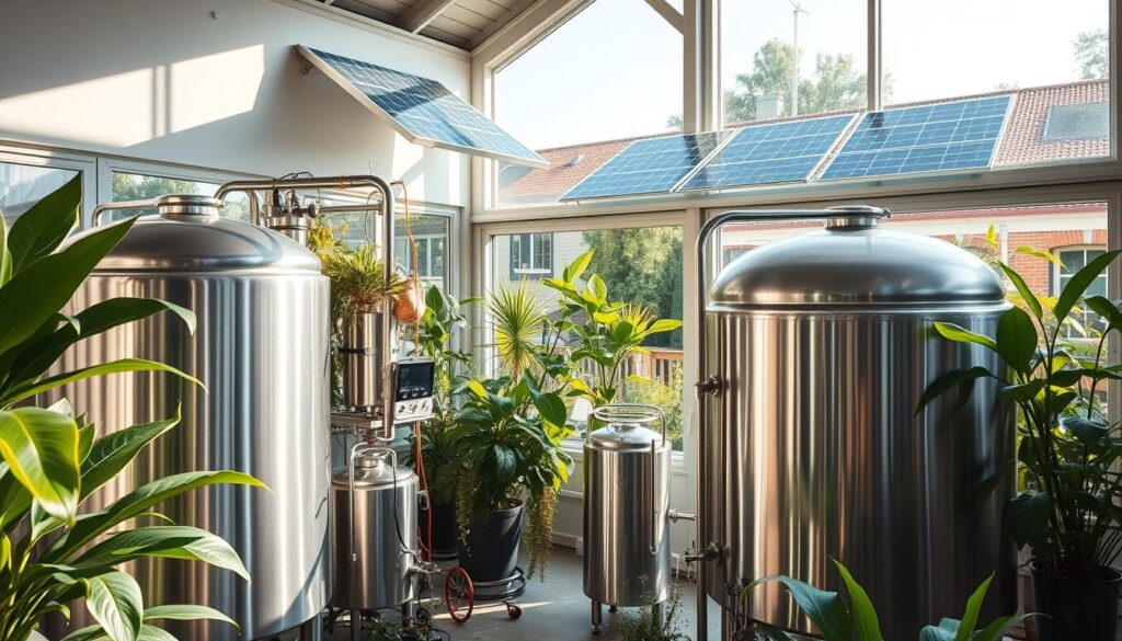 solar-powered home brewery